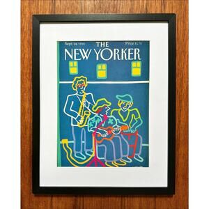 Framed 1990 The New Yorker Magazine Sept 24 Westman Jazz Band